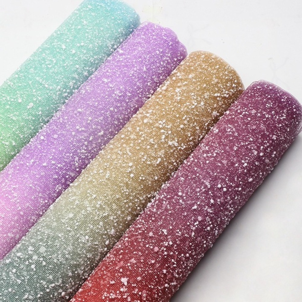 Florist Supply Paper - Gradient Snow Dot Yarn Mesh Paper