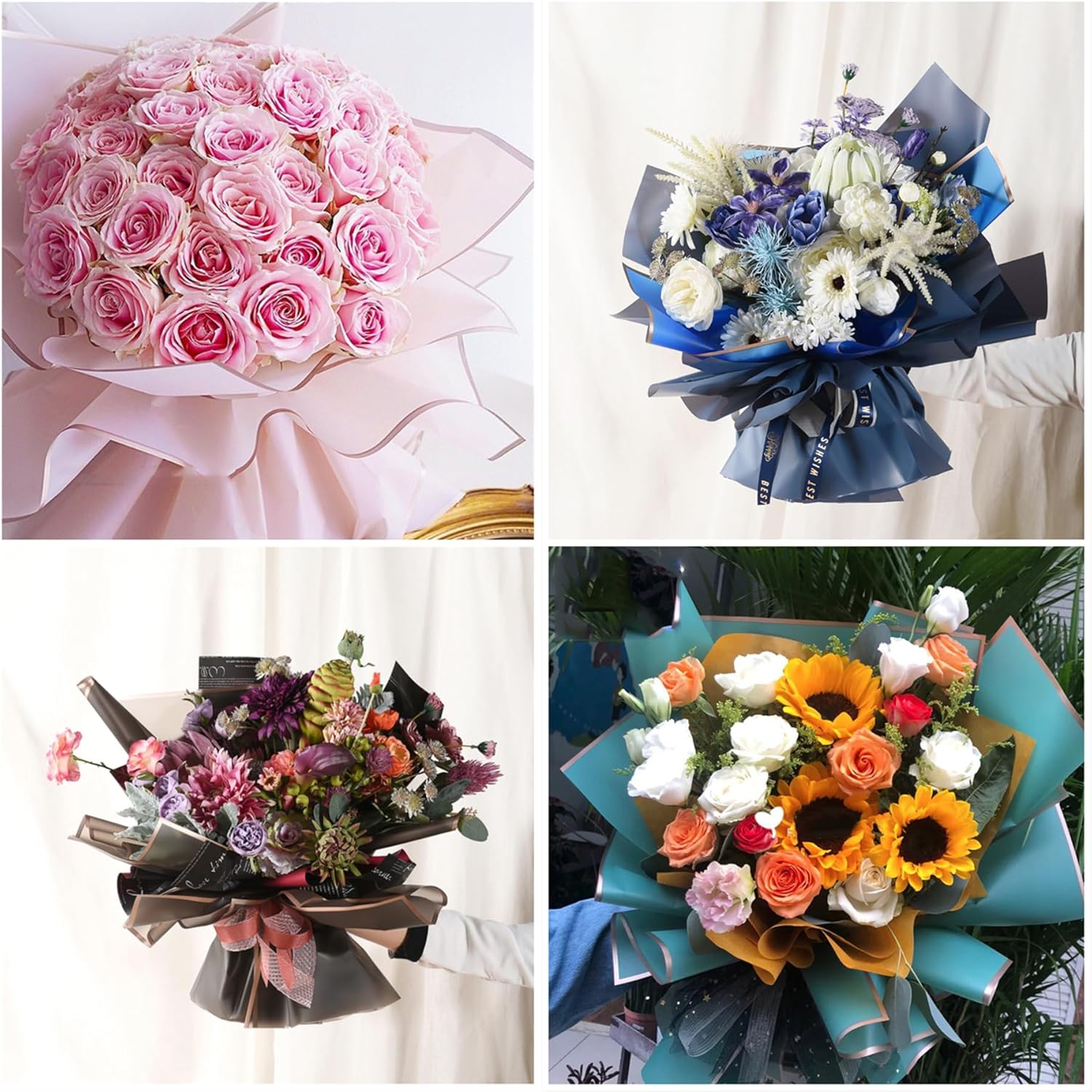 10 Sheets 8colors Flower Bouqu - Florist Supply Paper 评论和价格