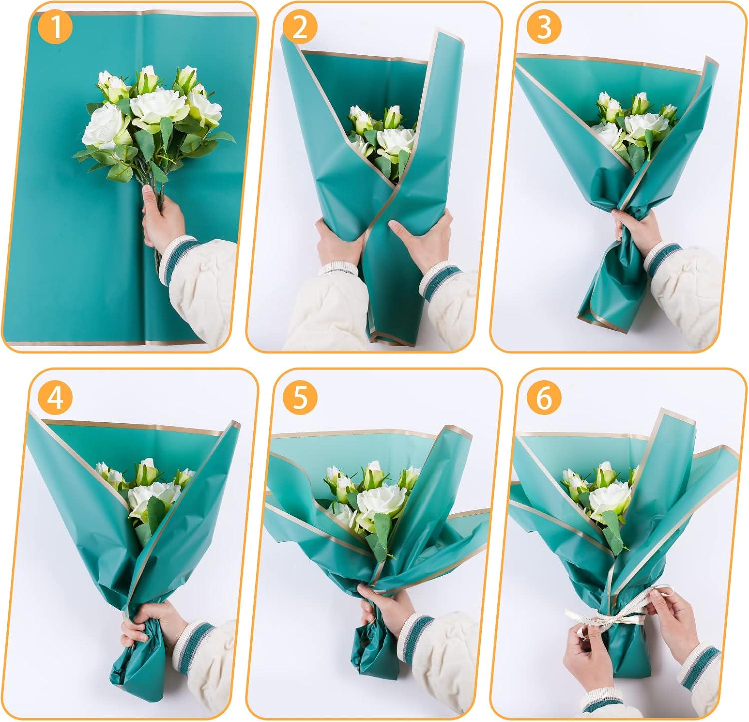 10 Sheets 8colors Flower Bouqu - Florist Supply Paper 评论和价格