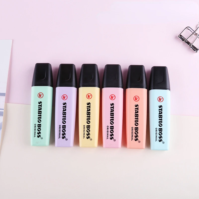 6 Colors STABILO BOSS Macaron  - Stabilo Marker Boss 评论和价格