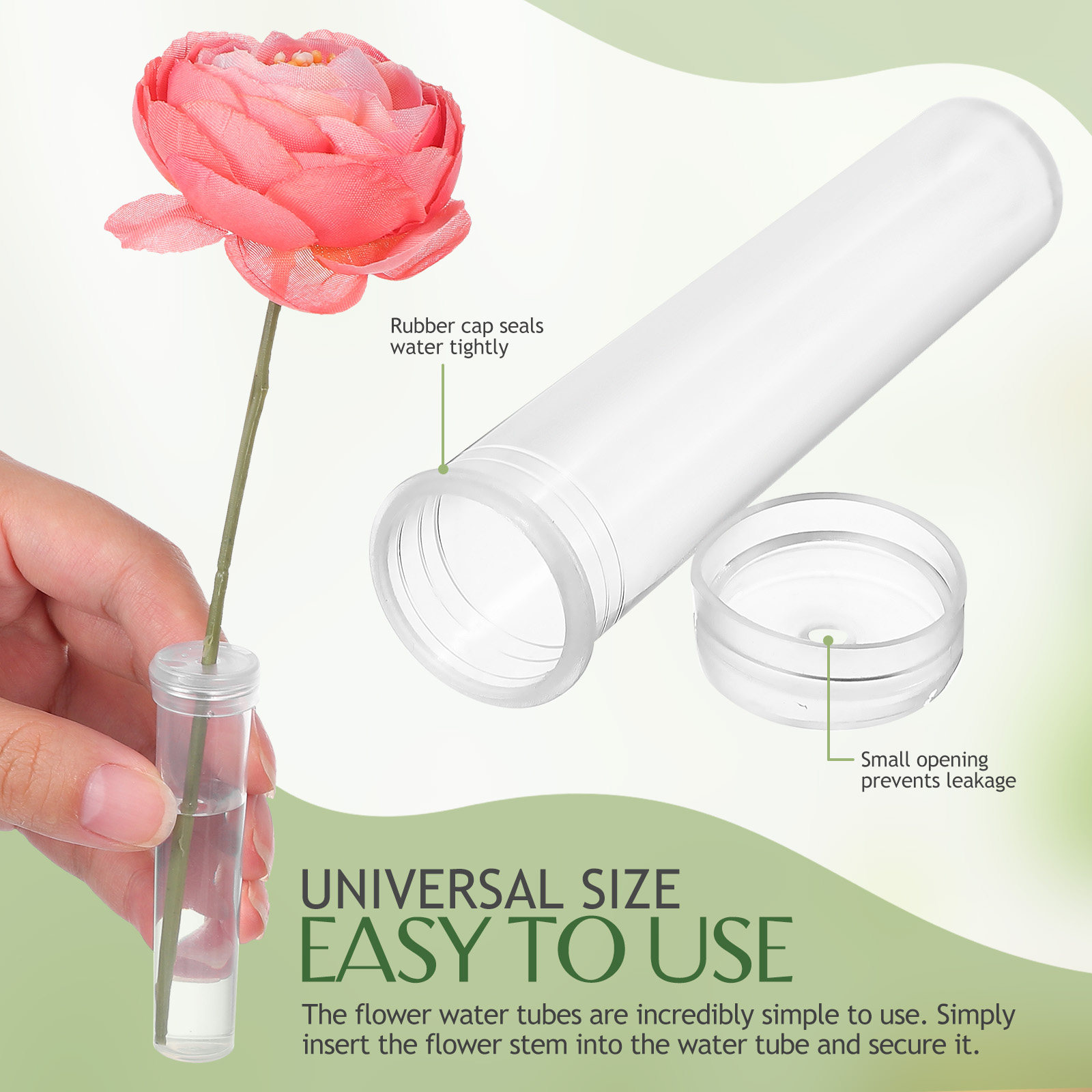 100Pcs Flower Water Tubes Fres - The Florist Supply 评论和价格