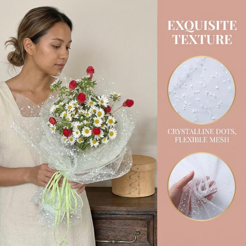 Snowflake Yarn Wrapping Mesh P - Florist Supply Paper 评论和价格