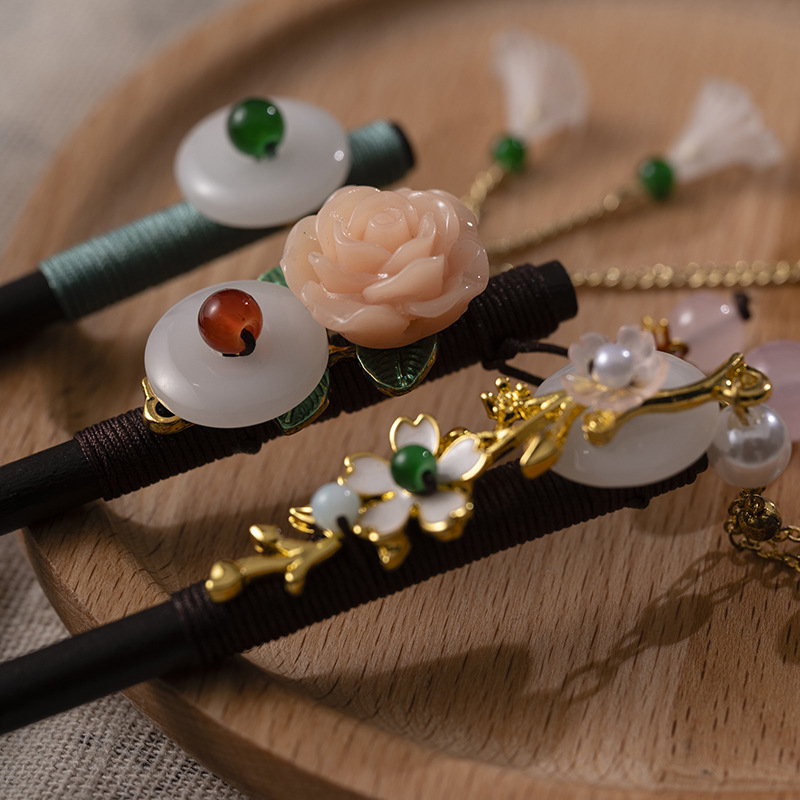 1Pc Wooden Hairpin Headdress f - Supply Florist 评论和价格