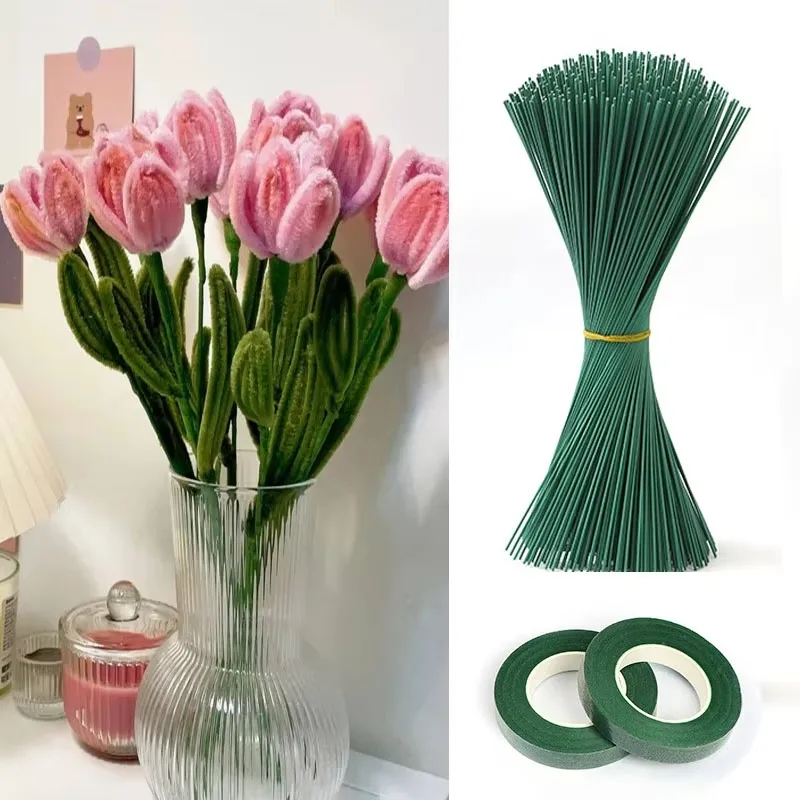 Green Flower Stem Sticks DIY F - Floral Tape Green 评论和价格