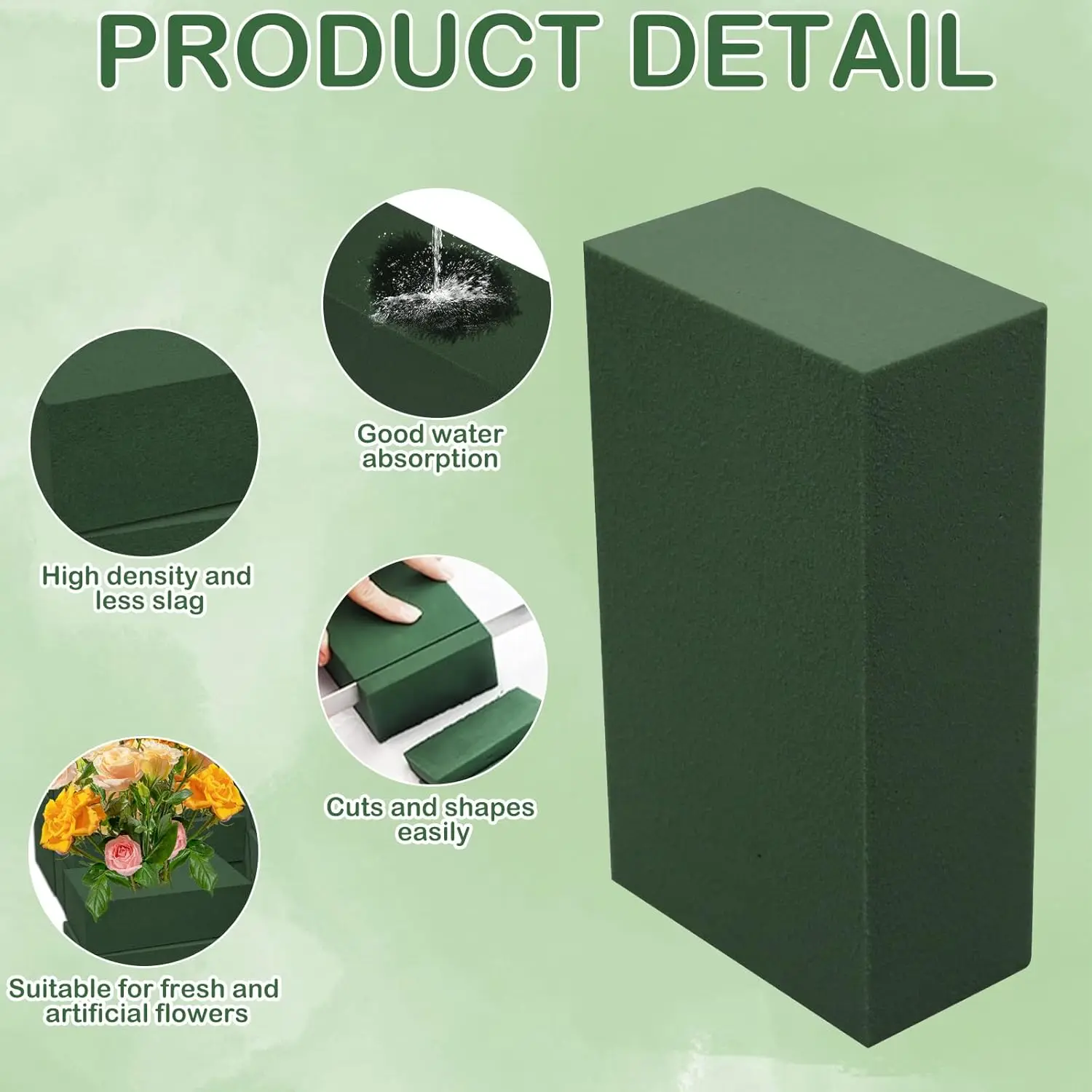 Absorbent Floral Foam Brick Cu - Floral Foam Oasis 评论和价格