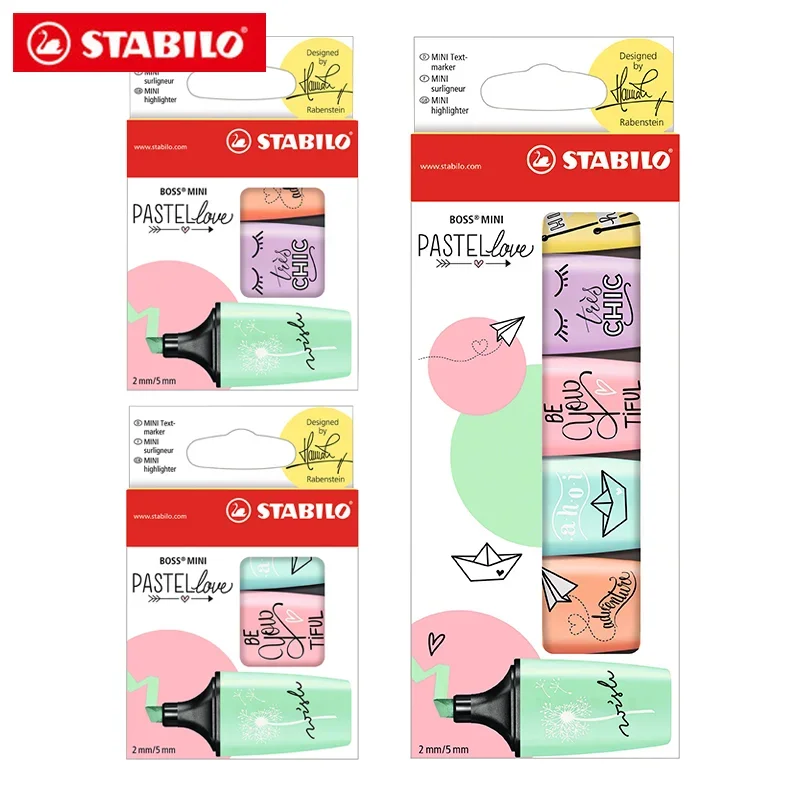 3/6 Color/Set German STABILO M - Stabilo Marker Boss 评论和价格