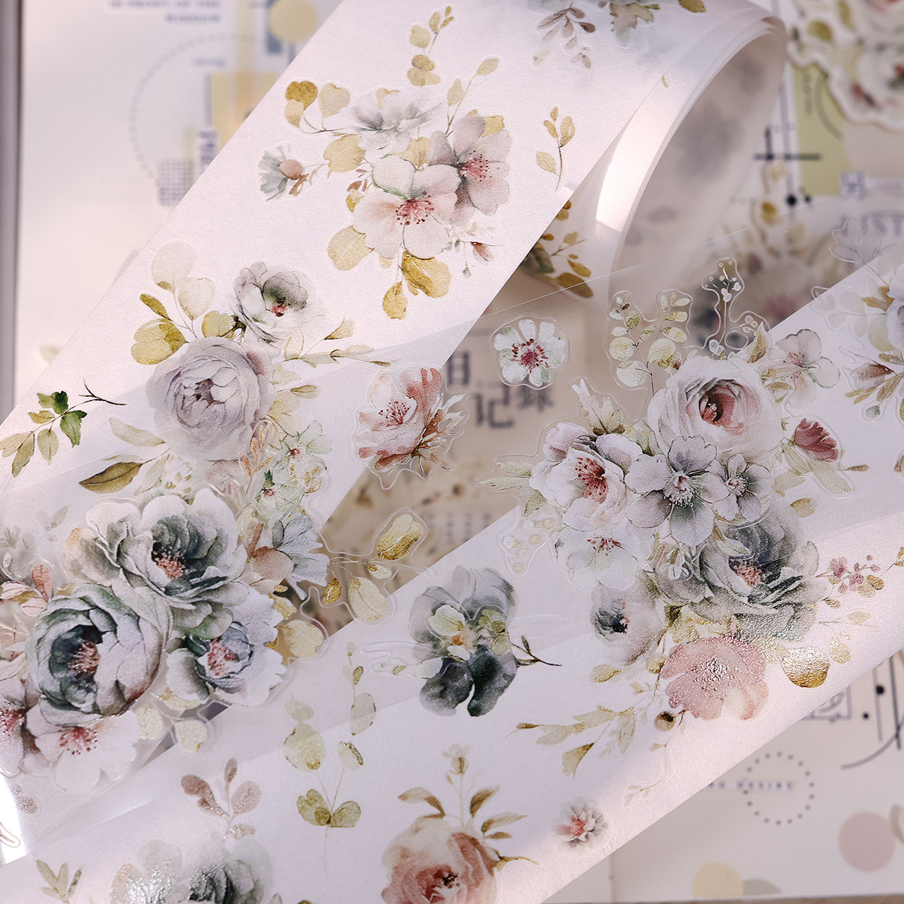 XiaoBaiJia Studio Vintage Soft - Floral Tape Green 评论和价格