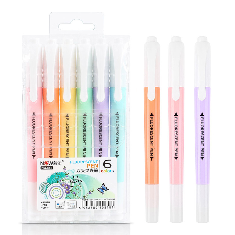 6Pcs/Set Double Head Fluoresce - Stabilo Marker Boss 评论和价格
