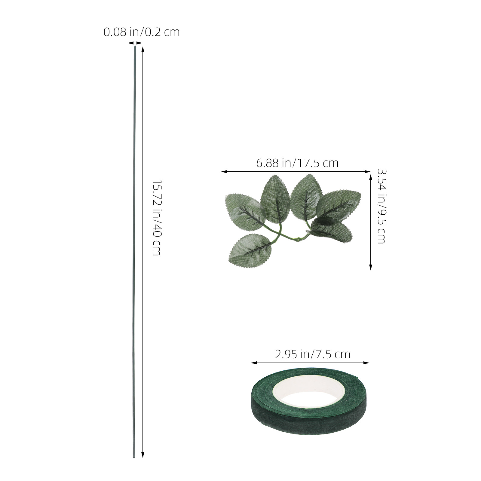 20Pcs Floral Arrangement Kit D - Floral Tape Green 评论和价格